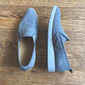 Everlane light blue suede loafers
